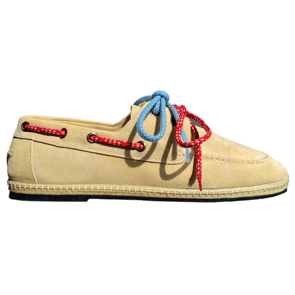 NWT. VIANI MILANO x LILY SISTO SUEDE NANTUCKET BOAT SHOE LOAFER (SIZE 40)
